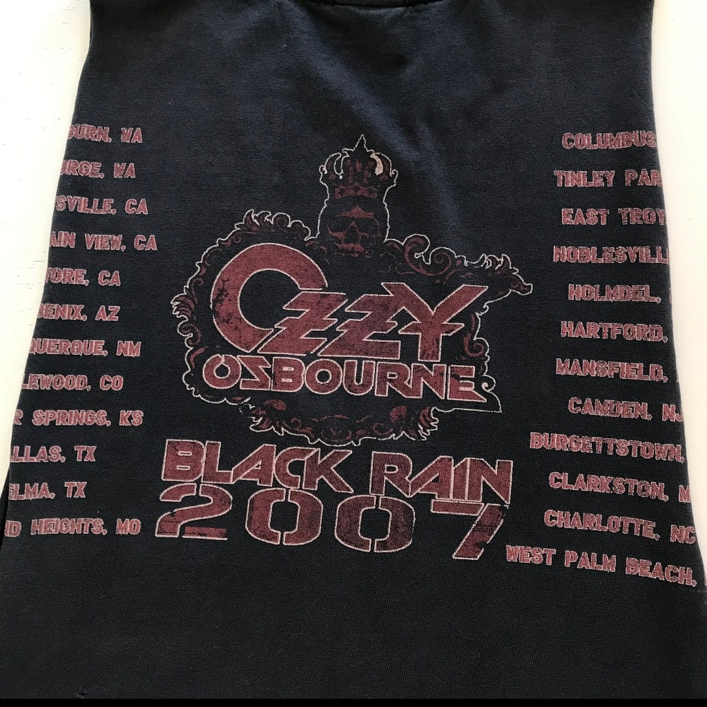 CONCERT⚡️VINTAGE OZZY RAIN TOUR RAW CUT MUSCLE T-SHIRT - Picture 13 of 13